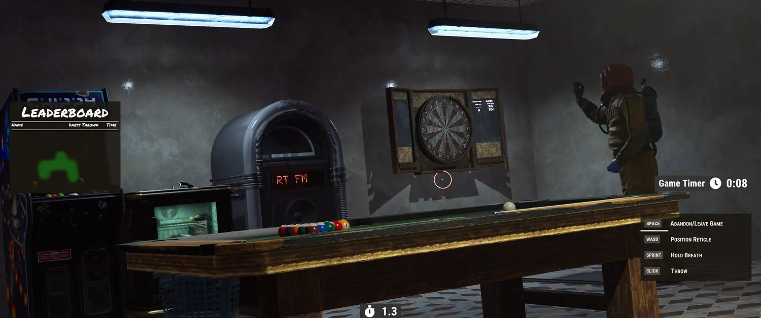 Game Room DLC в Rust — бильярдный стол, дартс и джукбокс в помещении