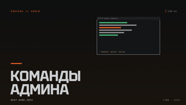 Команды админа в Rust: консольные команды