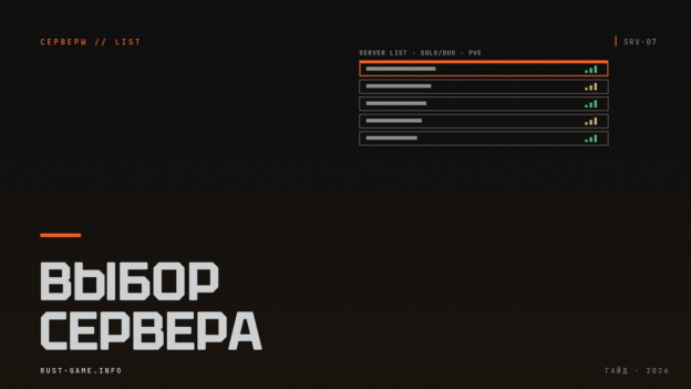 Как выбрать сервер в Rust новичку