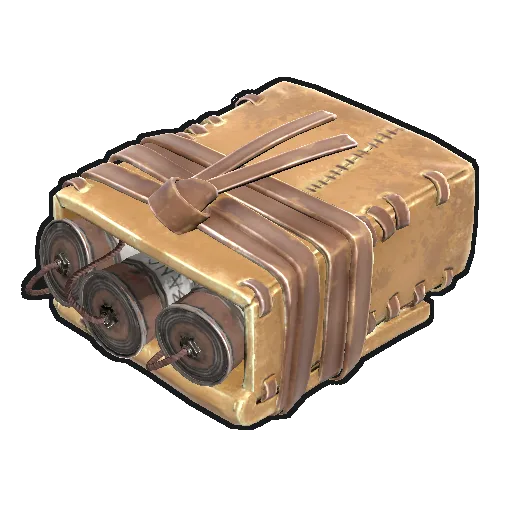 Сатчел в Rust: самодельный заряд из бобовых гранат и верёвки, собранный на основе малого тайника