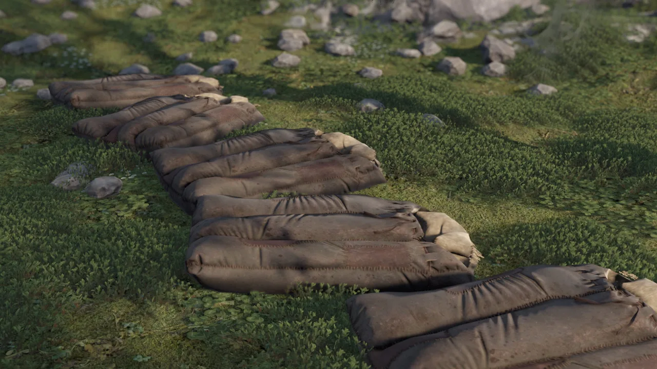 Экран возрождения в Rust со списком спальных мешков и счётчиком занятых точек возрождения из пятнадцати возможных